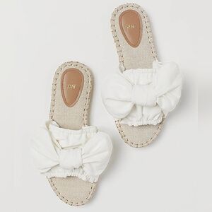 H&M White Espadrille Slip-On Shoes